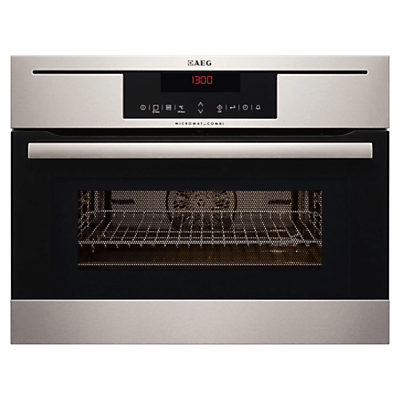 AEG KM8403021M Built-In Combination Microwave with Grill, Stainless Steel AEG KM8403021M Built-In Combination Microwave with Grill, Stainless Steel